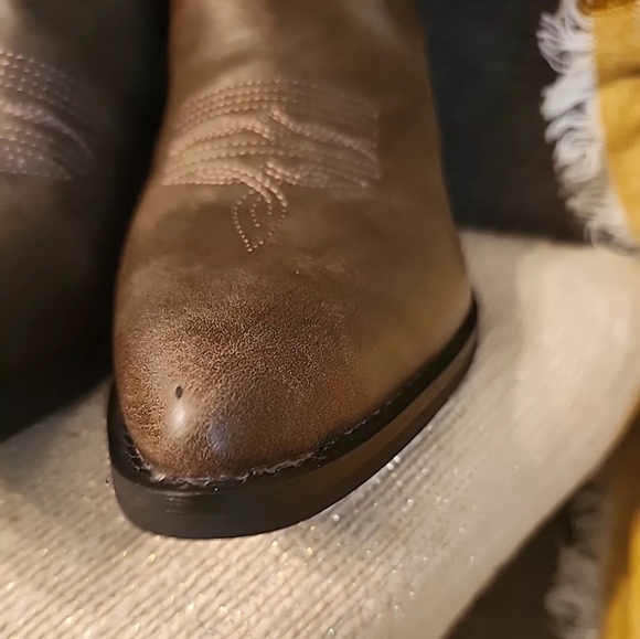 Rollda Cowboy Western Boots New Brown Tonal Stitching Sz 10M - Picture 14 of 14